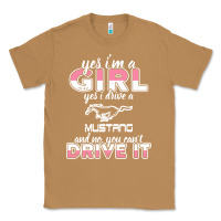 Toasted Coconut mustang i m a girl who drives a mustang Classic Tee - artisFamous