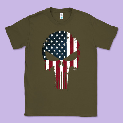 The Punisher American Flag Classic Tee Designed By Artisfamous