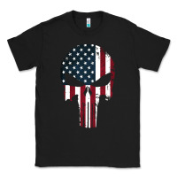 Black the punisher american flag Classic Tee - artisFamous