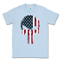 Dusty Blue the punisher american flag Classic Tee - artisFamous