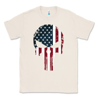 Natural the punisher american flag Classic Tee - artisFamous