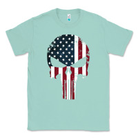 Seafoam the punisher american flag Classic Tee - artisFamous