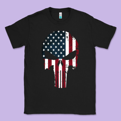 The Punisher American Flag Classic Tee Designed By Artisfamous