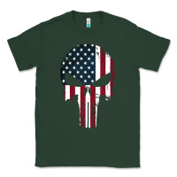 Sports Green the punisher american flag Classic Tee - artisFamous