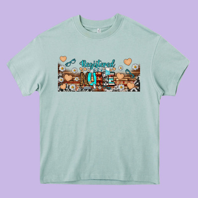 Registered Nurse Libbey Glass Heavy Core Tee Designed By Bundleandbundleshop