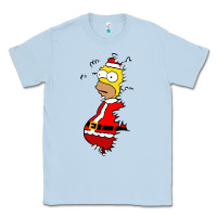 Dusty Blue Homer Claus Christmas Classic Tee - artisFamous
