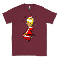 Burgundy Homer Claus Christmas Classic Tee - artisFamous