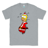 Heather Grey Homer Claus Christmas Classic Tee - artisFamous