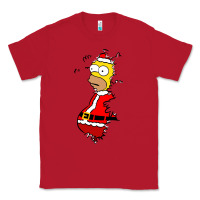 Red Homer Claus Christmas Classic Tee - artisFamous