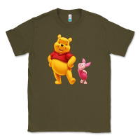 Army Green Winnie the Pooh Piglet Classic Tee - artisFamous