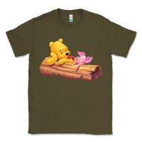 Army Green Winnie the Pooh Piglet Classic Tee - artisFamous