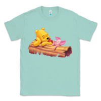 Seafoam Winnie the Pooh Piglet Classic Tee - artisFamous