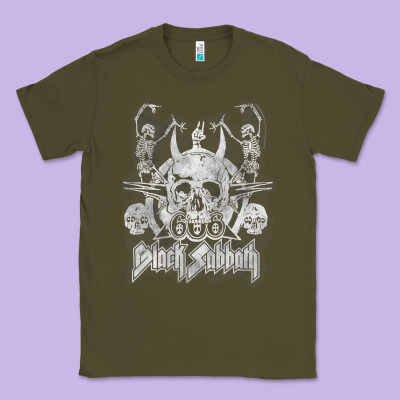 Black Sab.bath Official Vintage Dancing Skele Classic Tee Designed By Artisfamous