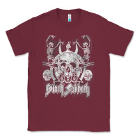 Burgundy black sab.bath official vintage dancing skele Classic Tee - artisFamous