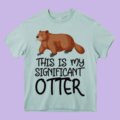 This Is My Significant Otter Heavy Core Tee Designed By Bettercallsaul
