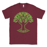 Burgundy Maharishi International College Classic Tee - artisFamous
