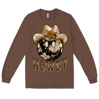 Chestnut howdy smiley face Long Sleeve Tee - BarkalooDesign