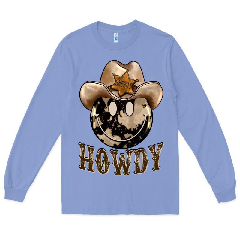 Howdy Smiley Face Long Sleeve Tee by BarkalooDesign | Teevron