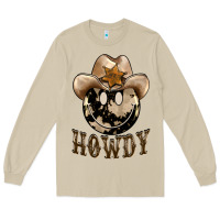 Mushroom howdy smiley face Long Sleeve Tee - BarkalooDesign
