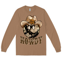 Toasted Coconut howdy smiley face Long Sleeve Tee - BarkalooDesign