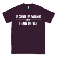 Plum i'm awesome i'm a train driver Classic Tee - artisFamous
