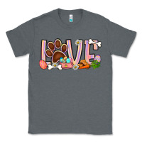 Charcoal Heather Easter love dog paw Classic Tee - BundleAndBundleShop