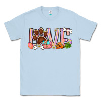 Dusty Blue Easter love dog paw Classic Tee - BundleAndBundleShop