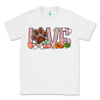 White Easter love dog paw Classic Tee - BundleAndBundleShop
