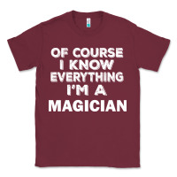Burgundy i know everything i'm a magician Classic Tee - artisFamous