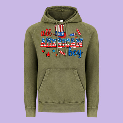 All American Boy Vintage Hoodie Designed By Adodesignshop