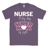 Lavender nurse by day super mom by night Classic Tee - artisFamous