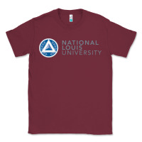 Burgundy National Louis College Classic Tee - artisFamous