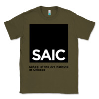Army Green School of The Art Institute of Chicago College Classic Tee - artisFamous