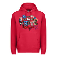 Cardinal Red whıte boujee Premium Hoodie - AdoDesignShop