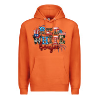 Carrot Red whıte boujee Premium Hoodie - AdoDesignShop
