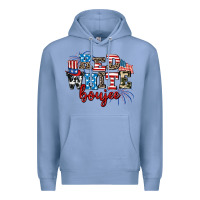 Colony Blue Red whıte boujee Premium Hoodie - AdoDesignShop