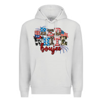 Dove Grey Red whıte boujee Premium Hoodie - AdoDesignShop