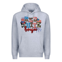 Heather Grey Red whıte boujee Premium Hoodie - AdoDesignShop