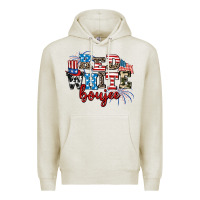 Oatmeal Heather Red whıte boujee Premium Hoodie - AdoDesignShop