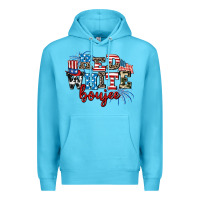 Ocean Blue Red whıte boujee Premium Hoodie - AdoDesignShop
