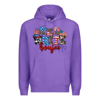 Purple Red whıte boujee Premium Hoodie - AdoDesignShop