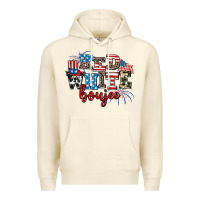 Sandshell Red whıte boujee Premium Hoodie - AdoDesignShop