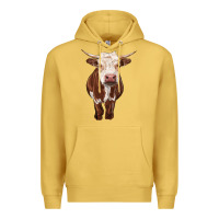 Antique Gold hereford cow Premium Hoodie - RanaPortraitStore