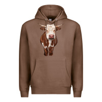Chestnut hereford cow Premium Hoodie - RanaPortraitStore