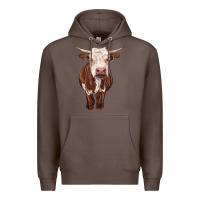 Coffee hereford cow Premium Hoodie - RanaPortraitStore