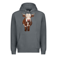 Rock hereford cow Premium Hoodie - RanaPortraitStore