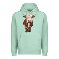 Seafoam hereford cow Premium Hoodie - RanaPortraitStore