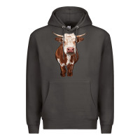 Smoke hereford cow Premium Hoodie - RanaPortraitStore
