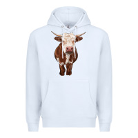 White hereford cow Premium Hoodie - RanaPortraitStore
