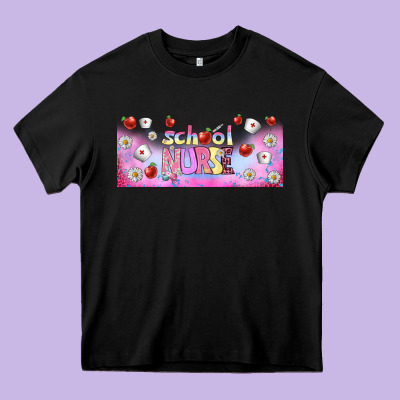 School Nurse Libbey Glass Heavy Core Tee Designed By Bundleandbundleshop